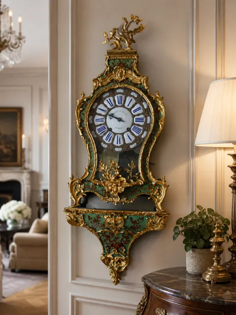 Cartel Louis XV vernis Martin restauré
